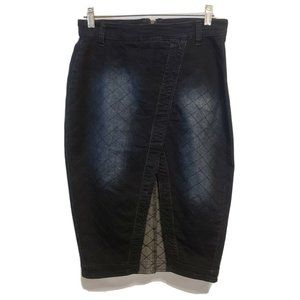 Red Fox Jeans Stretch Denim Pencil Skirt